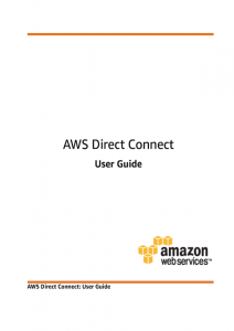 Cloud Connectivity: AWS Direct Connect